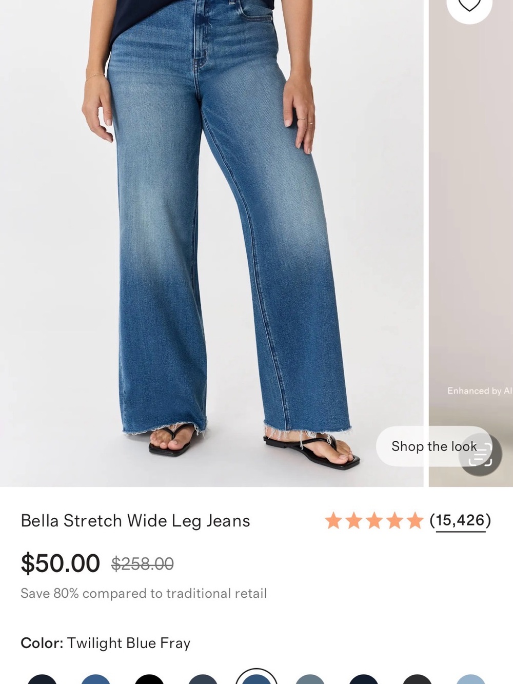 Quince Bella Stretch Wide Leg Jeans Extra long